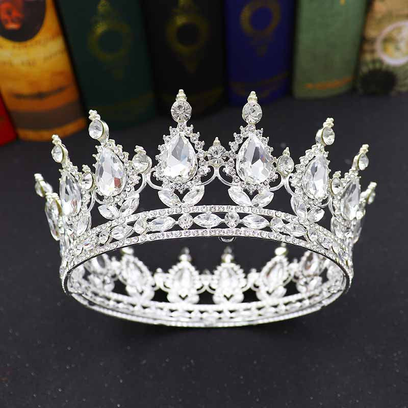 Teardrop Rhinestone Crown Headband L2879 - view 12