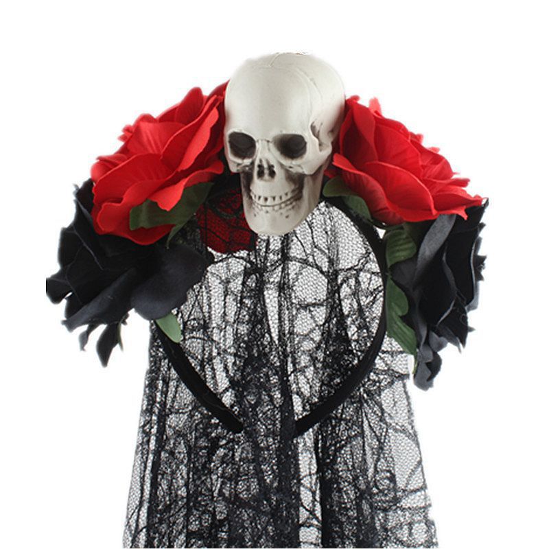 Floral Skull Headband L2928