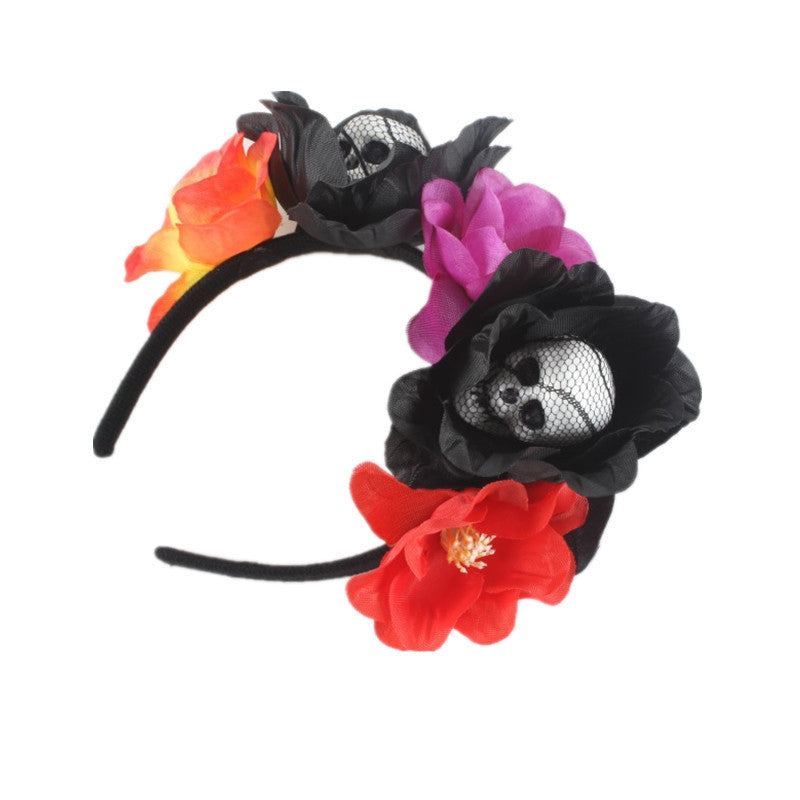 Floral Skull Headband L2929