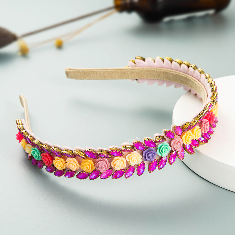 Floral Rhinestone Headband L2963