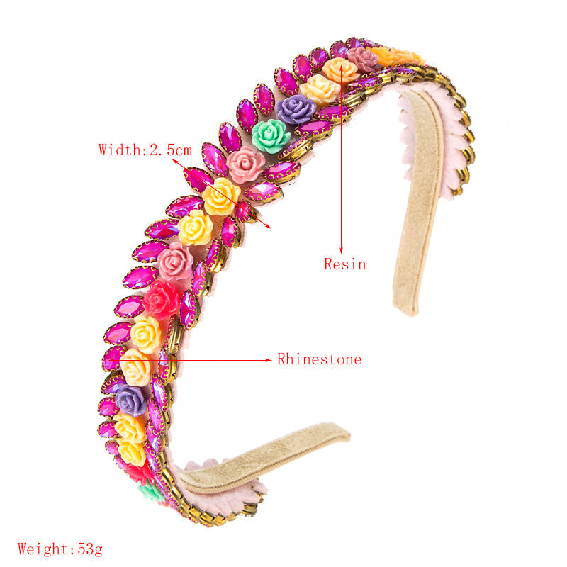 Floral Rhinestone Headband L2963