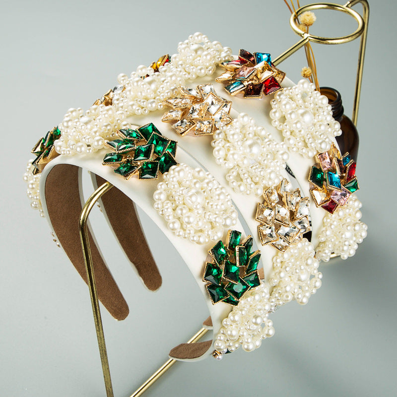 Pearl Zircon Headband L2989