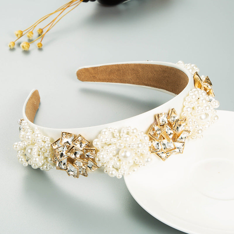 Pearl Zircon Headband L2989