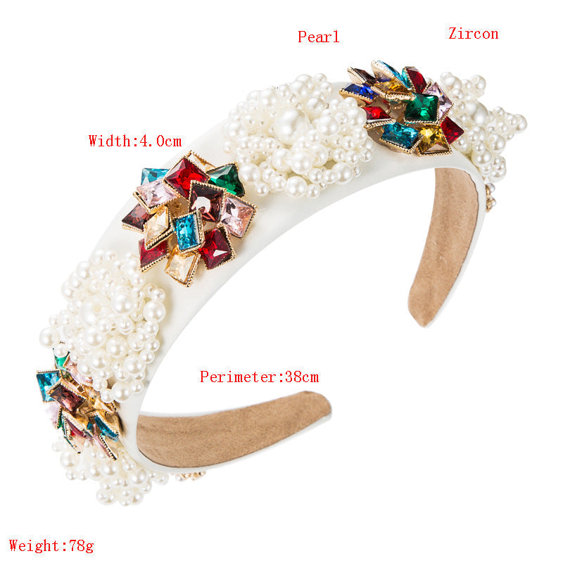 Pearl Zircon Headband L2989