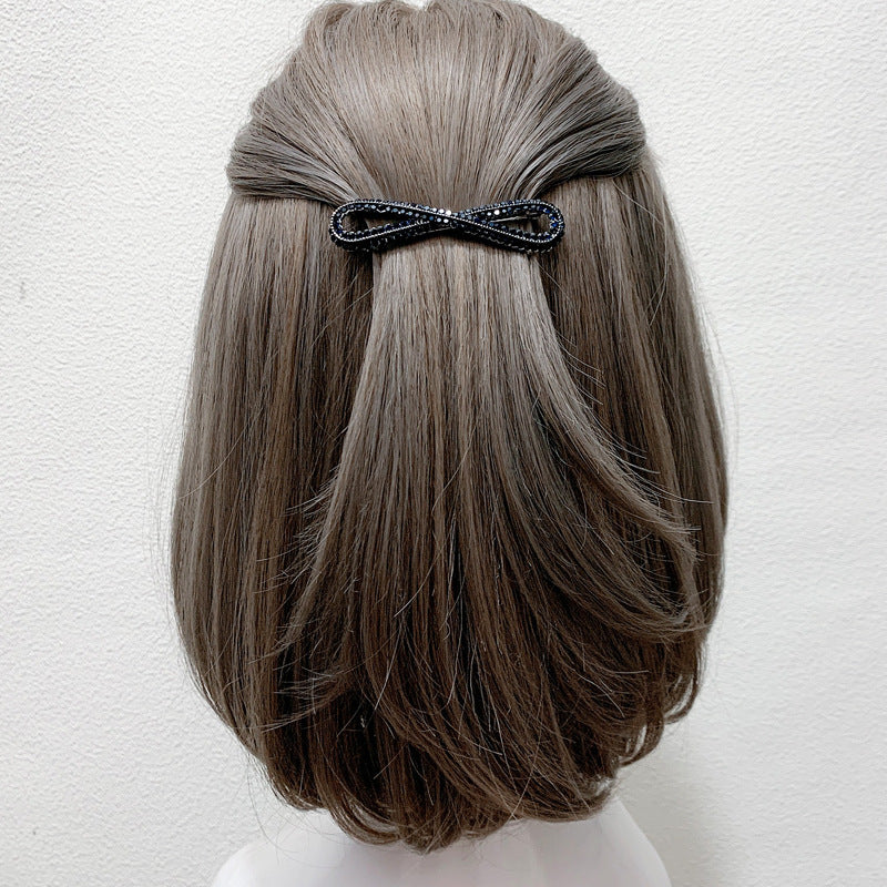 Bow Rhinestone Hair Clip L3011