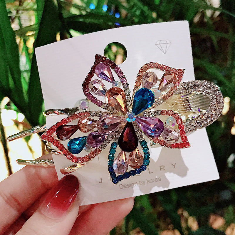 Floral Rhinestone Hair Clip L3033