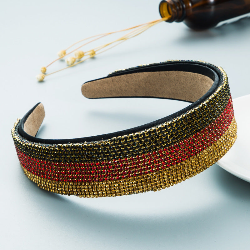 Tricolor Rhinestone Headband L3056