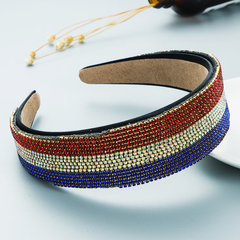 Tricolor Rhinestone Headband L3056 - view 5
