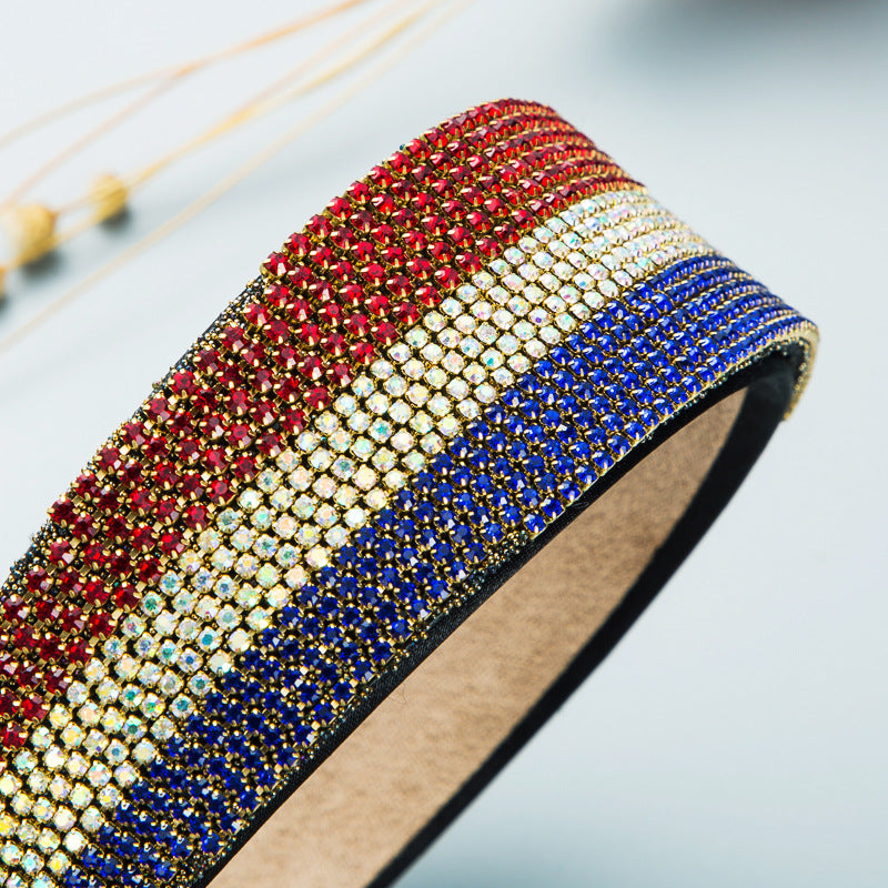 Tricolor Rhinestone Headband L3056