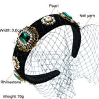 Gem Mesh Mask Headband L3076