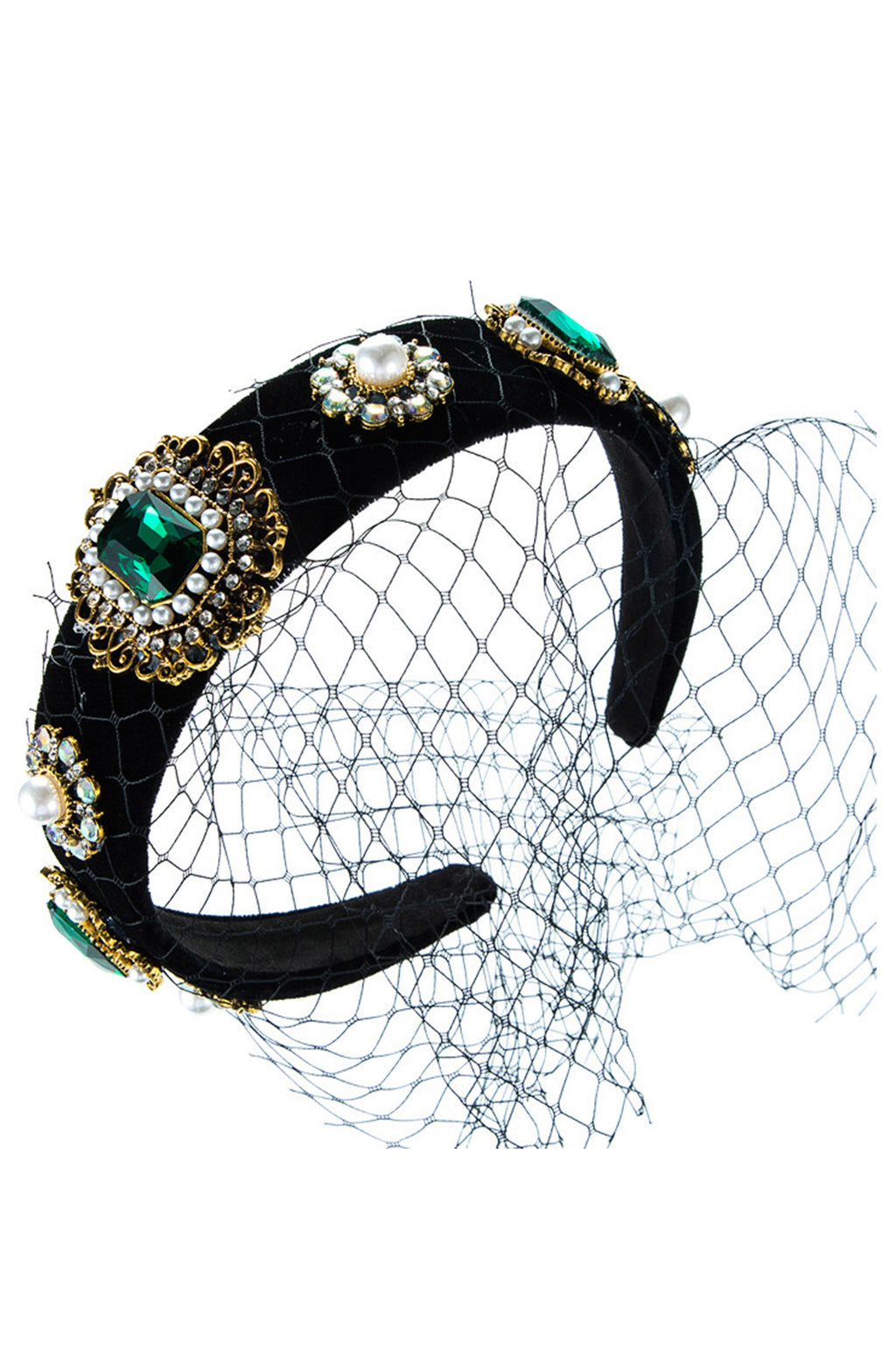 Gem Mesh Mask Headband L3076