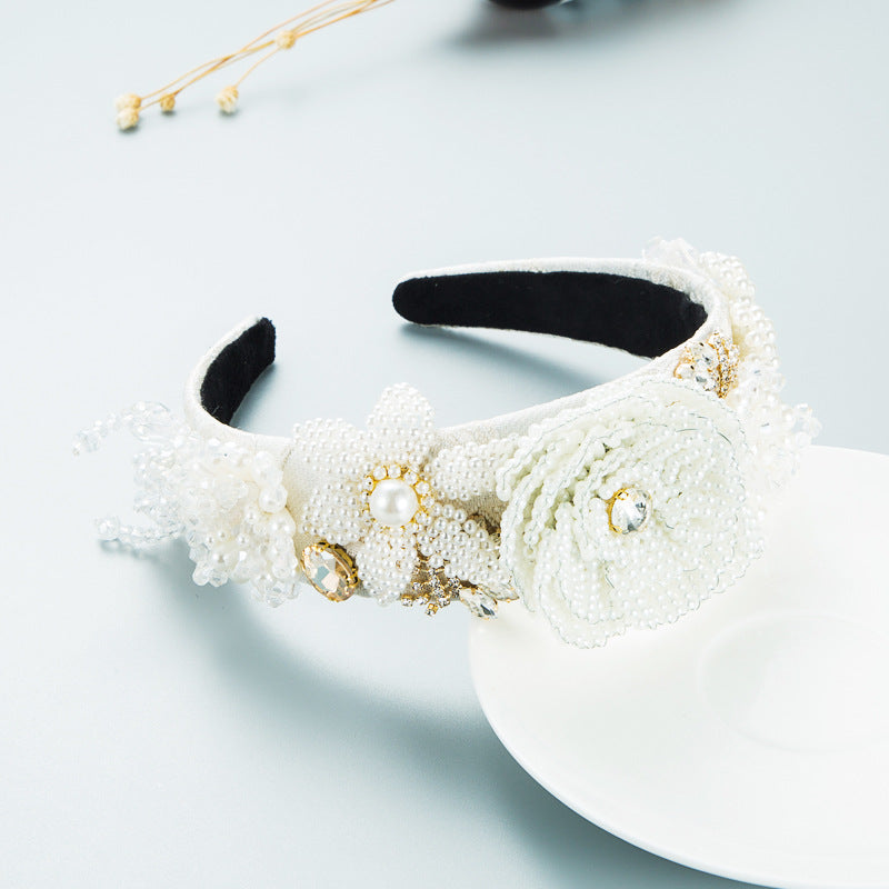 Floral Pearl Headband L3079