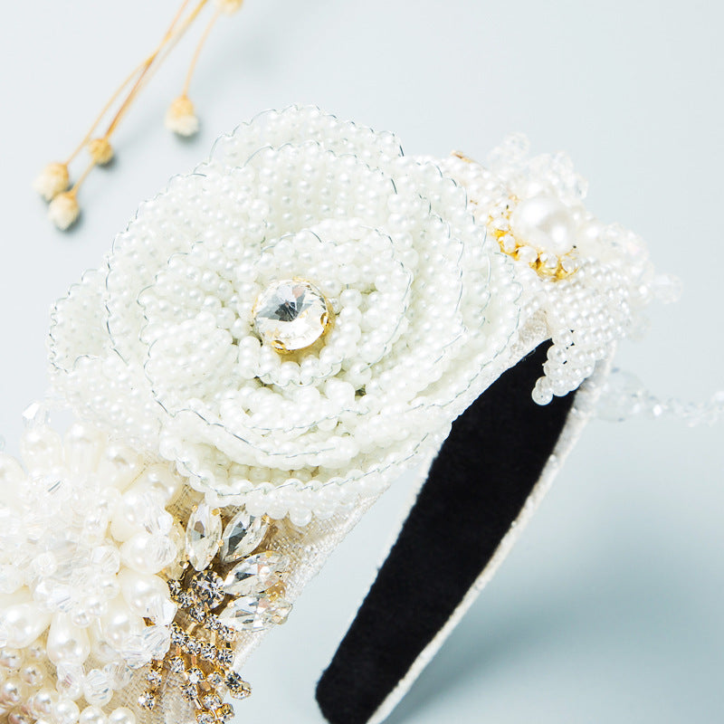 Floral Pearl Headband L3079