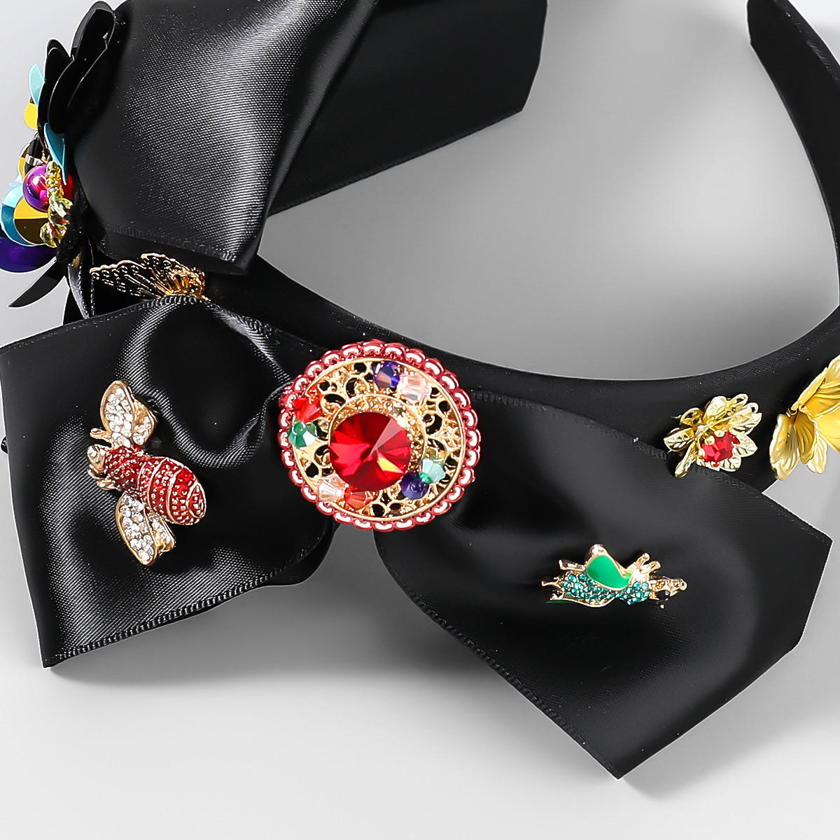 Bee Rhinestone Bow Headband L3156
