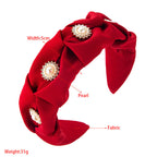 Pearl Folded Cloth Headband L3196