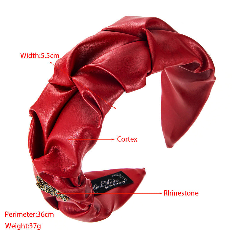 Leather Folder Love Headband L3198