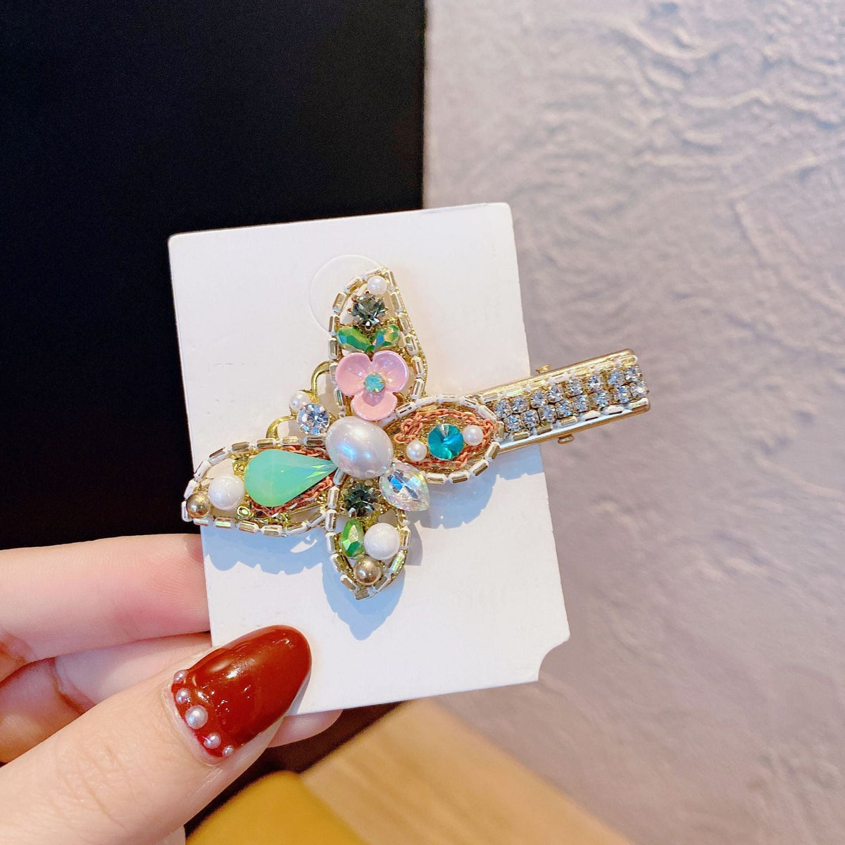 Butterfly Rhinestone Hair Clip L3200