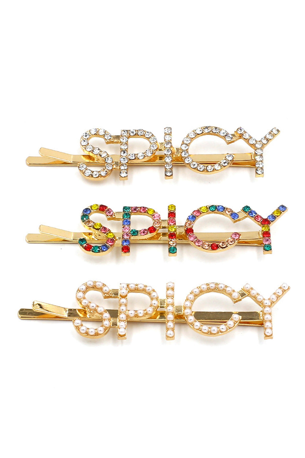 SPICY Rhinestone Hair Clip Set L3256