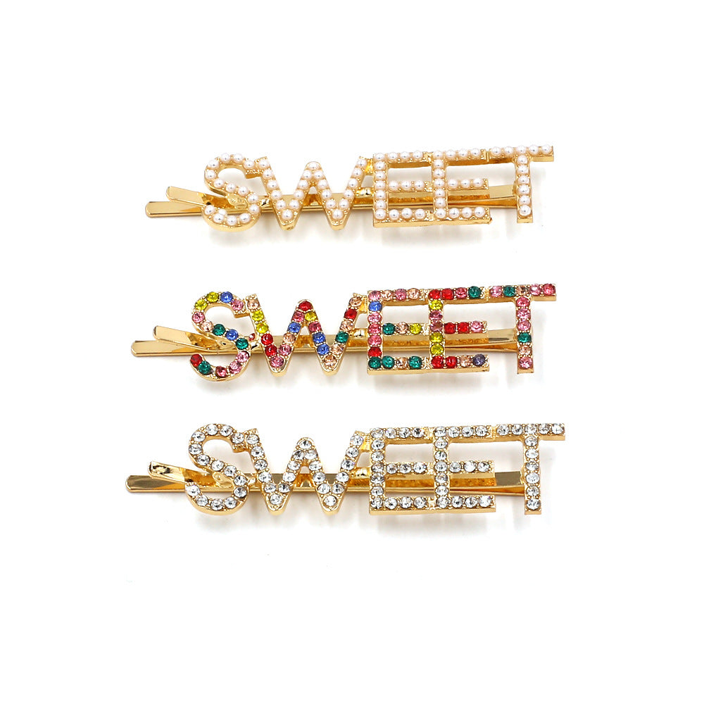 SWEET Rhinestone Hair Clip Set L3257