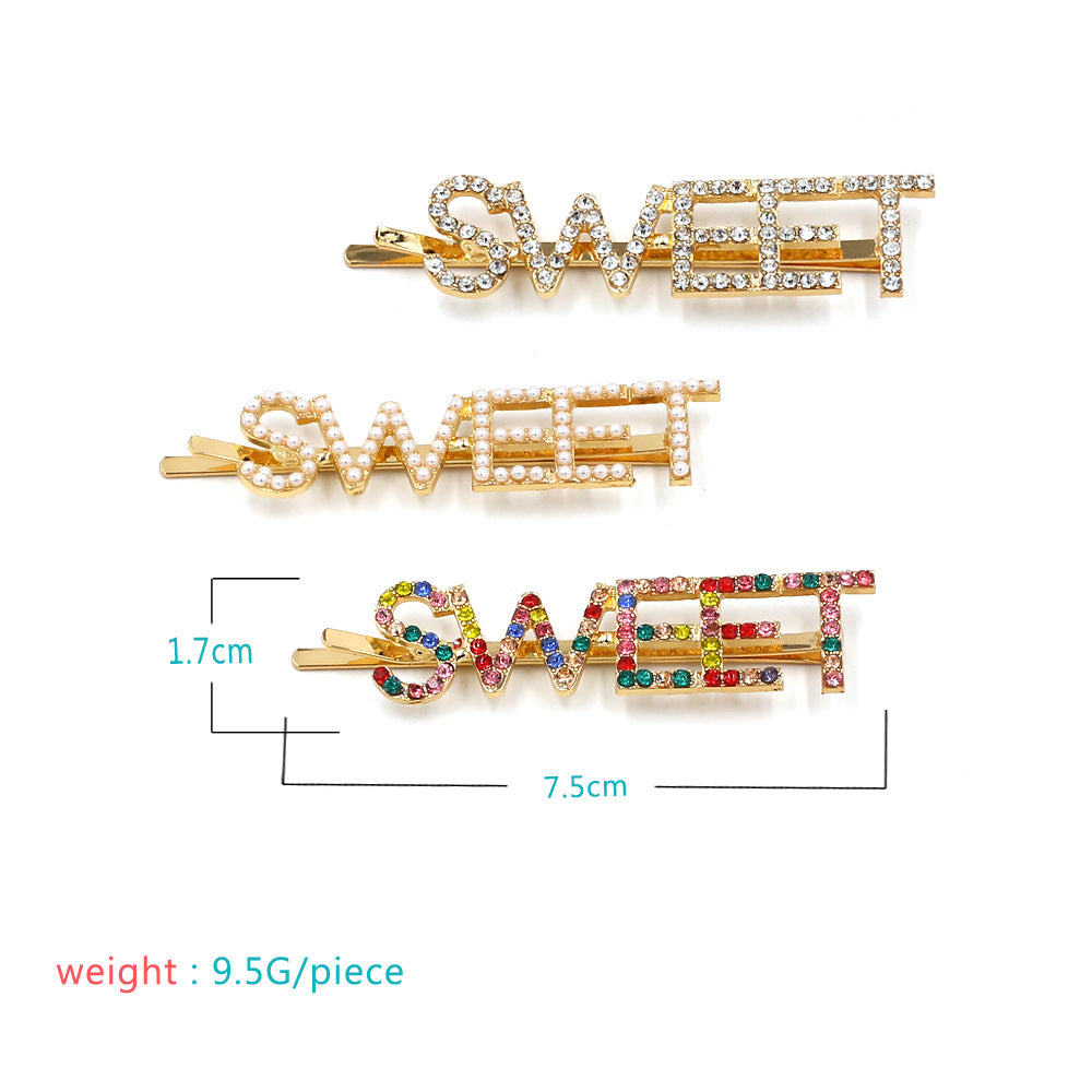 SWEET Rhinestone Hair Clip Set L3257