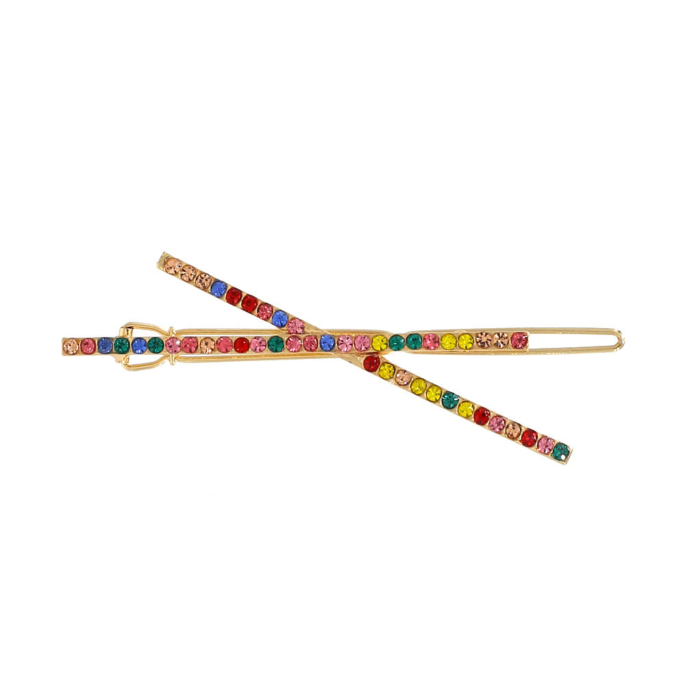 Cross Rhinestone Hair Clip Set L3258