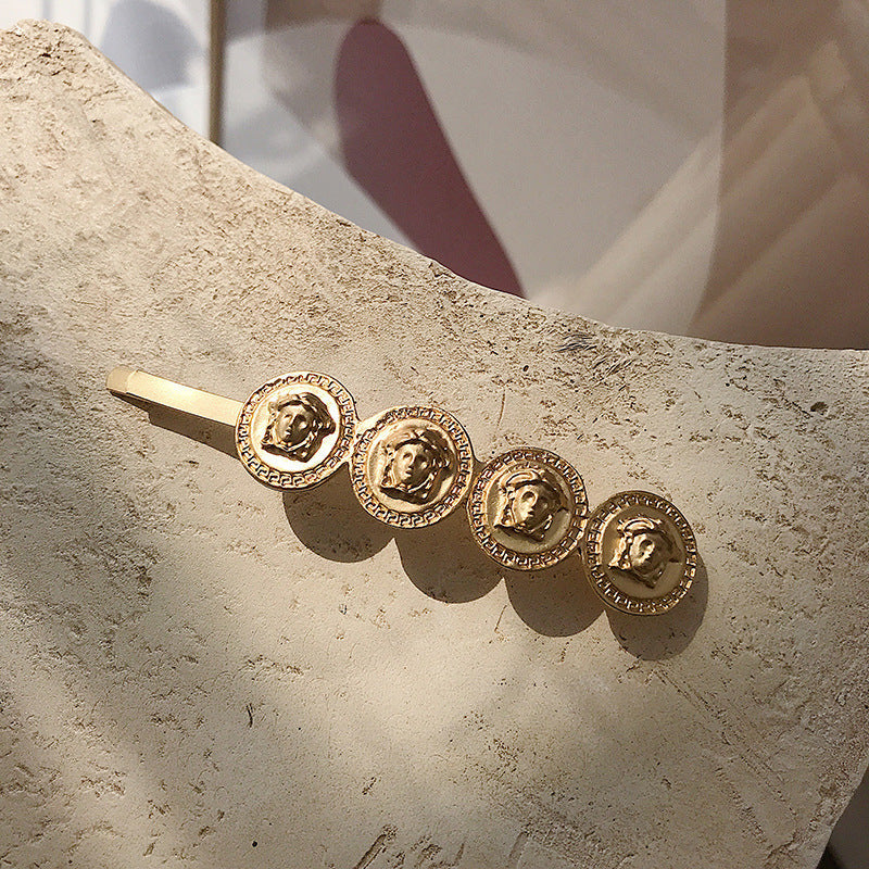 Portrait Coins Alloy Hair Clip L3262