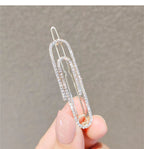 Paperclip Rhinestone Hair Clip L3266