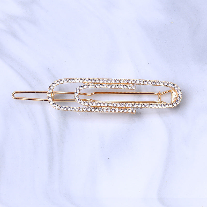 Paperclip Rhinestone Hair Clip L3266