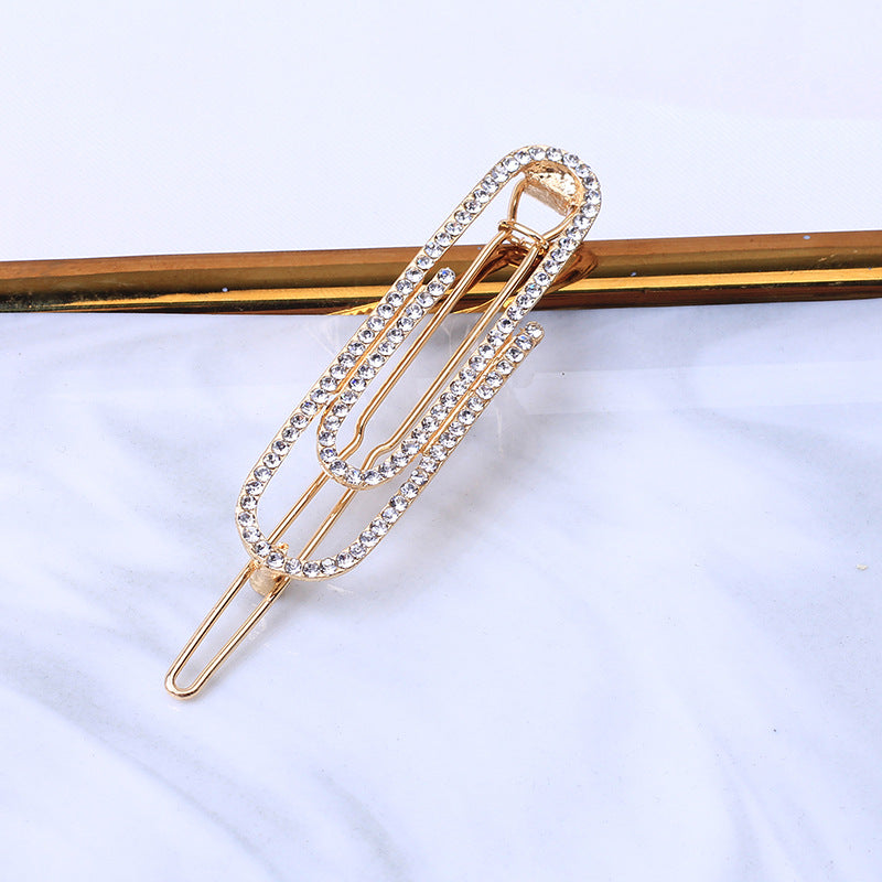 Paperclip Rhinestone Hair Clip L3266