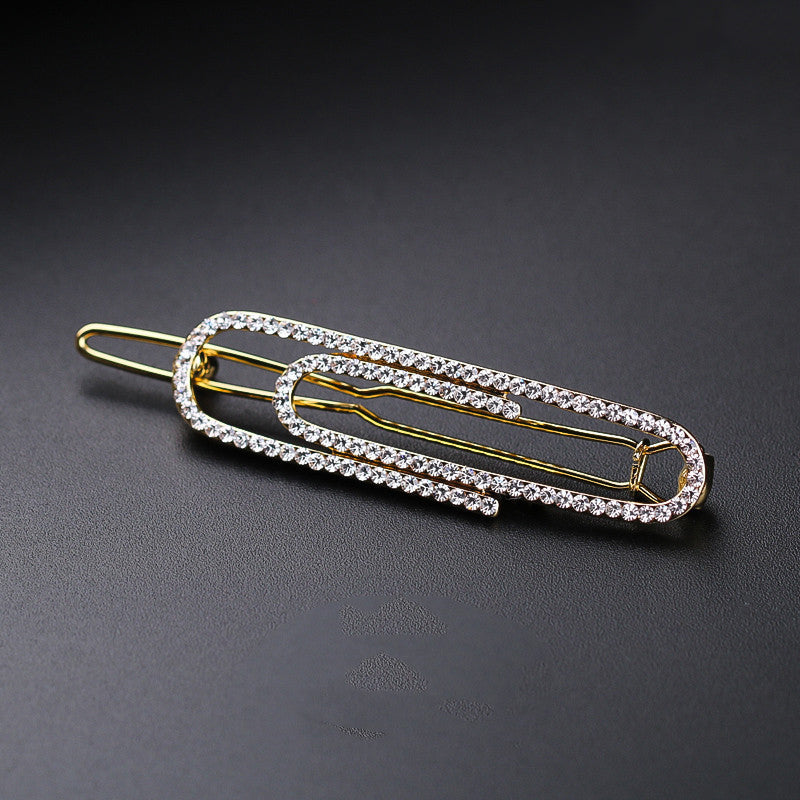 Paperclip Rhinestone Hair Clip L3266