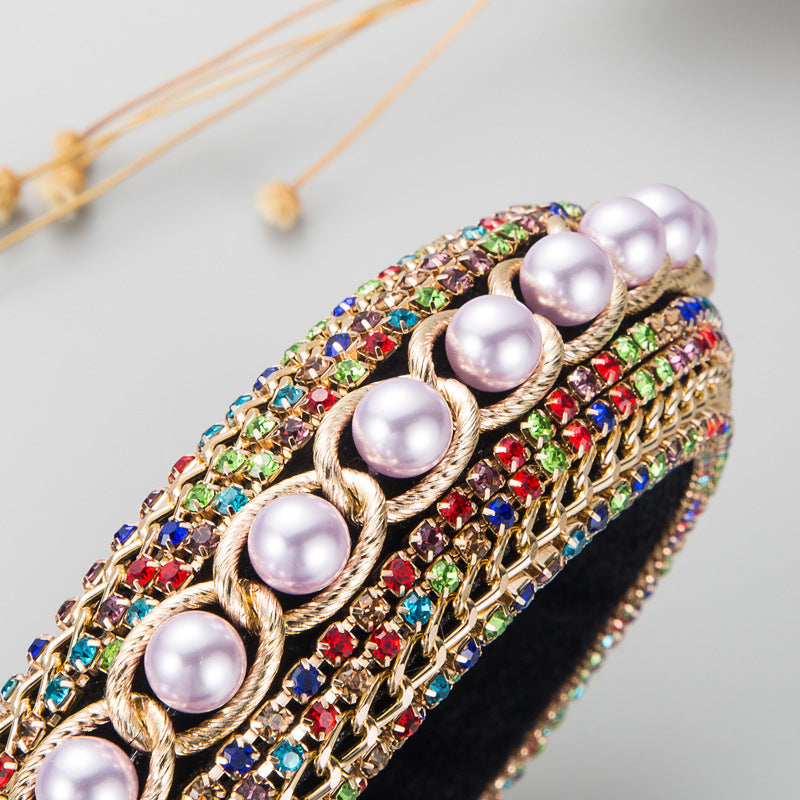 Baroque Pearl Rhinestone Headband L3288