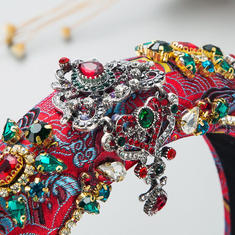 Baroque Flower Rhinestone Headband L3299