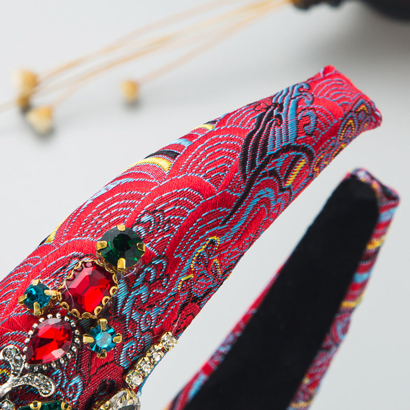 Baroque Flower Rhinestone Headband L3299
