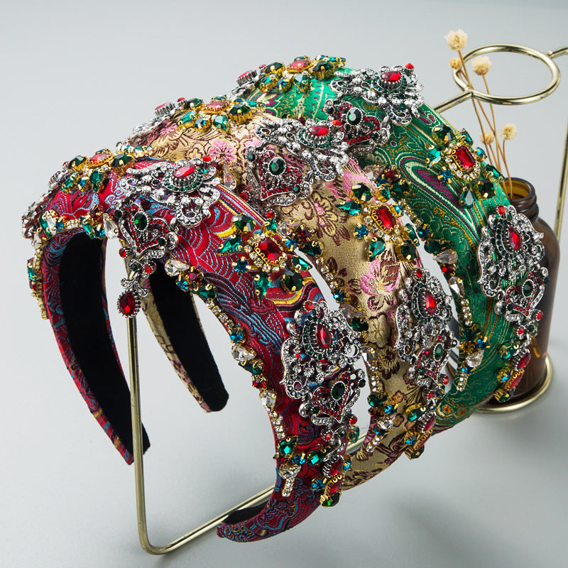Baroque Flower Rhinestone Headband L3299