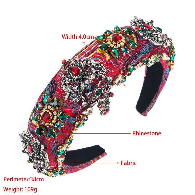 Baroque Flower Rhinestone Headband L3299