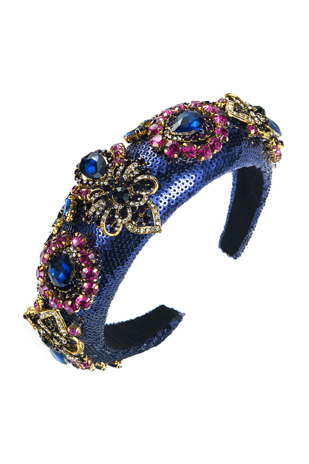 Baroque Rhinestone Sequin Headband L3363