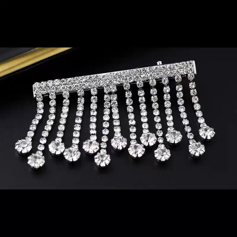Tassel Rhinestone Hair Clip Set L3445