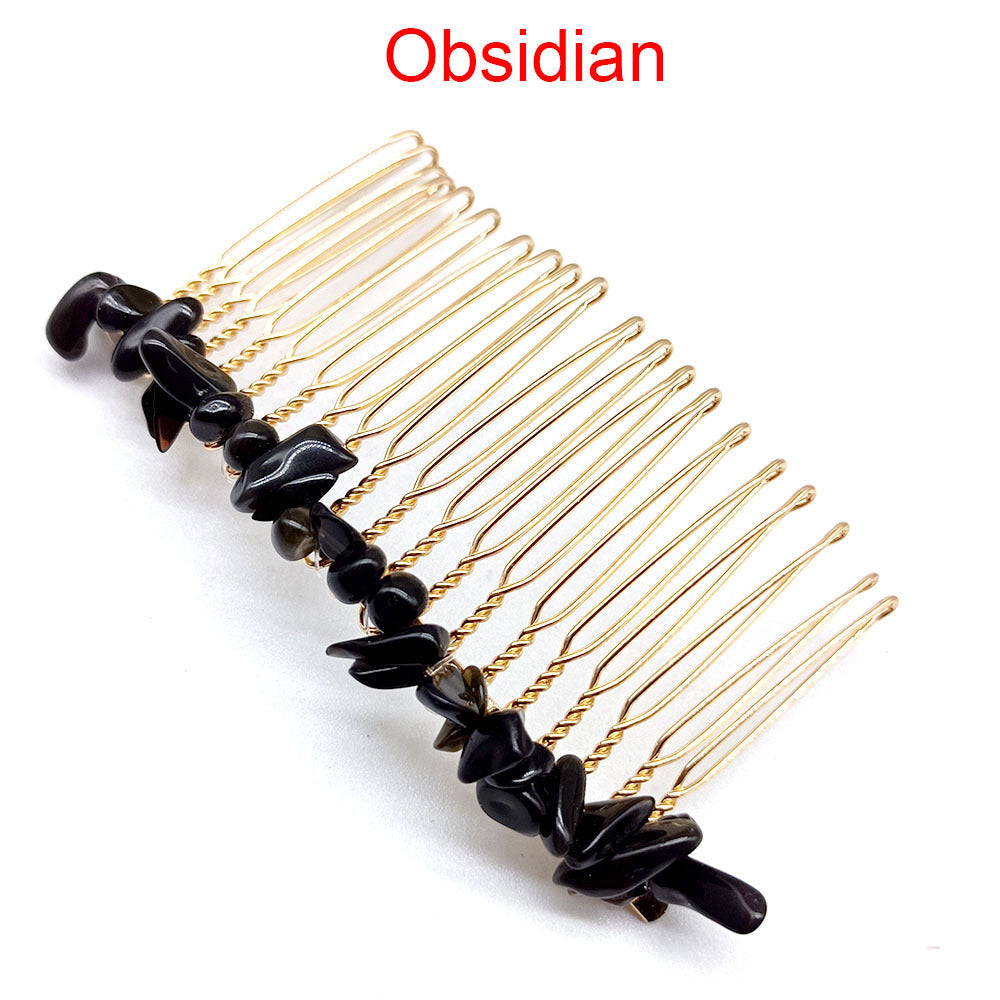 Irregular Natural Stone Hair Comb L3446