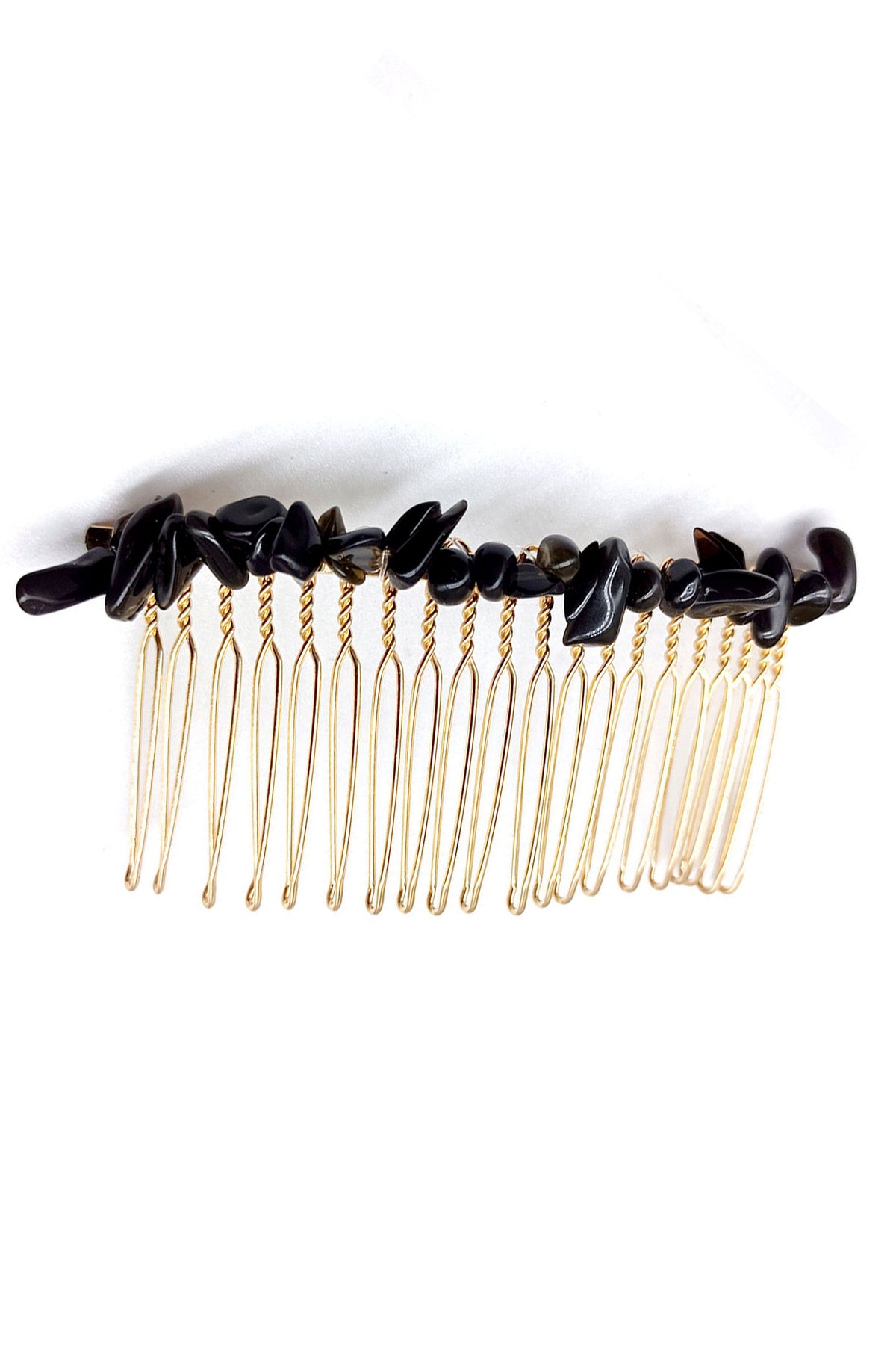 Irregular Natural Stone Hair Comb L3446