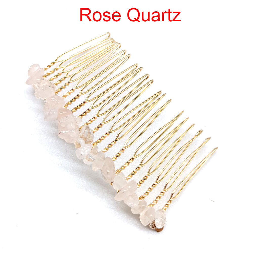 Irregular Natural Stone Hair Comb L3446