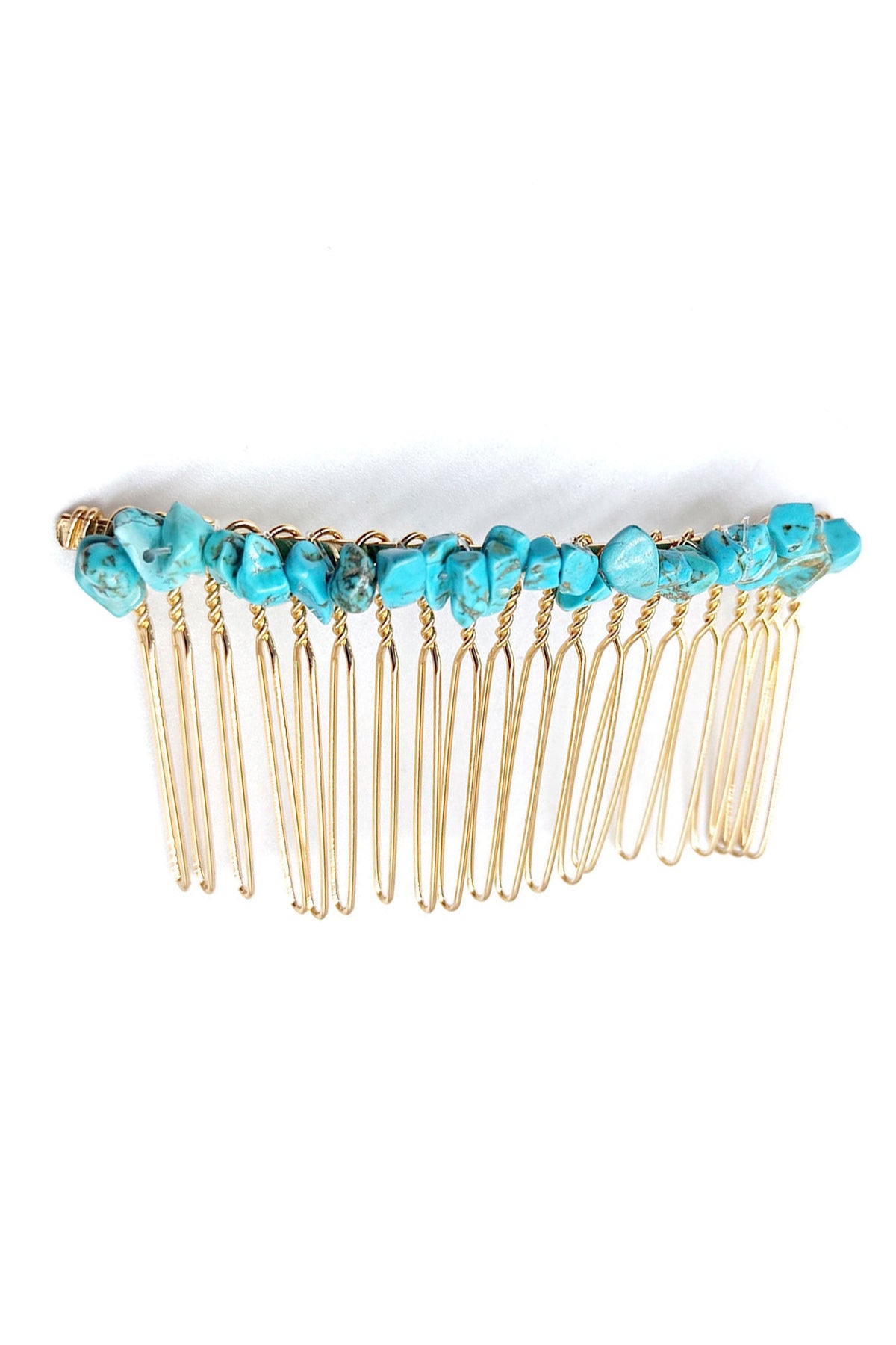 Irregular Natural Stone Hair Comb L3446