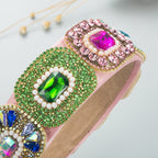 Baroque Suqare Rhinestone Headband L3478