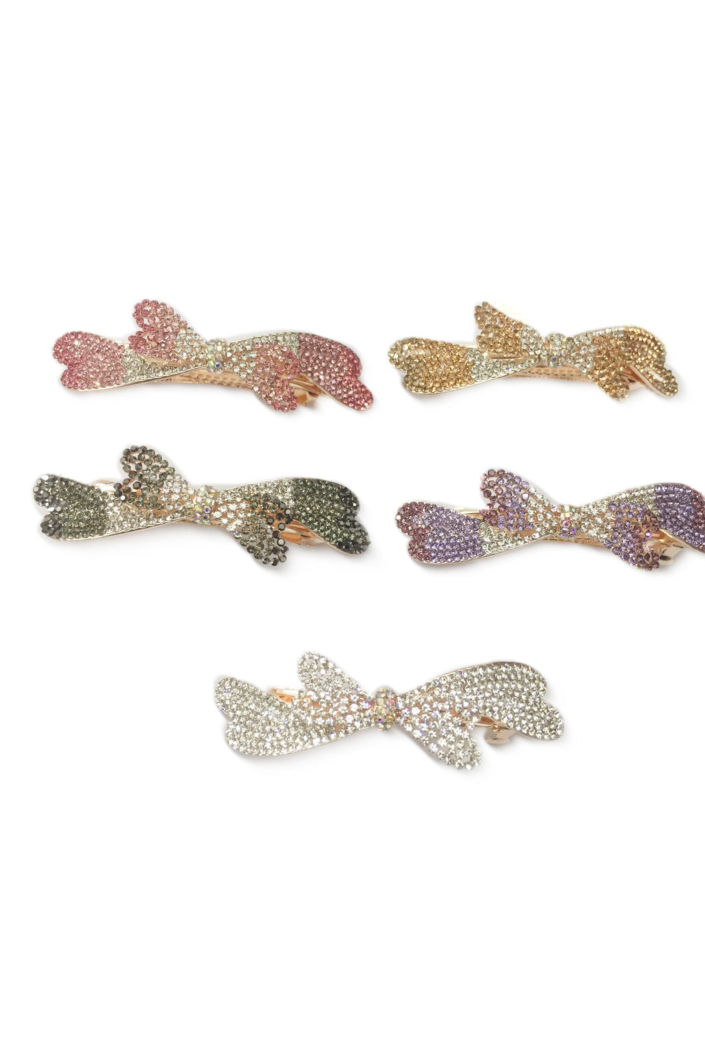 Bow Rhinestone Hair Clip L3496