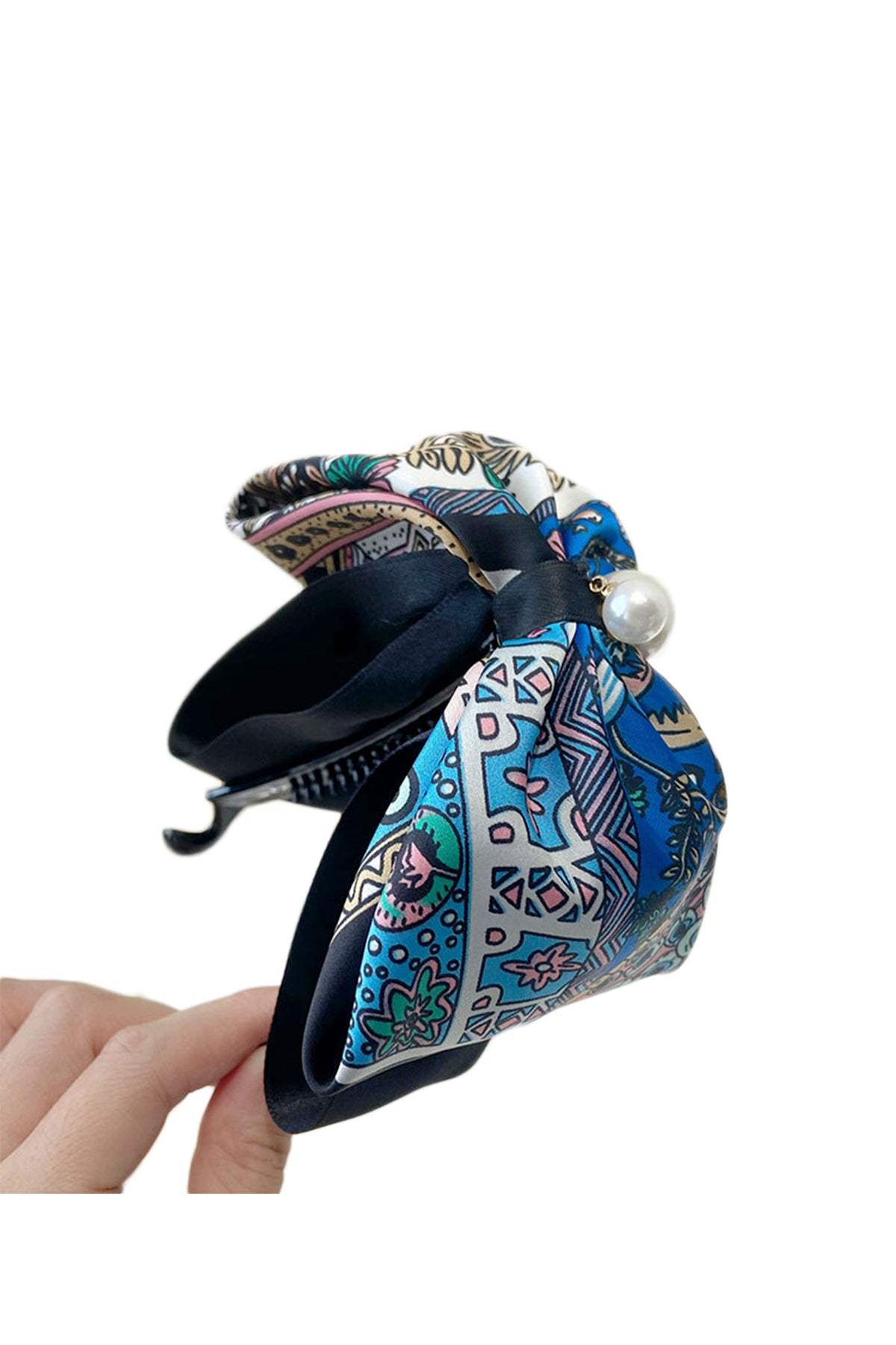 Bow Silk Feel Fabric Hair Clip L3499