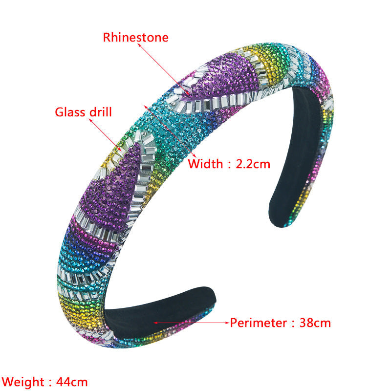 Rhinestone Sponge Headband L3536