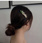 Floral Agate Hair Clip L3576
