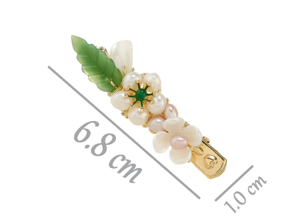 Floral Agate Hair Clip L3576