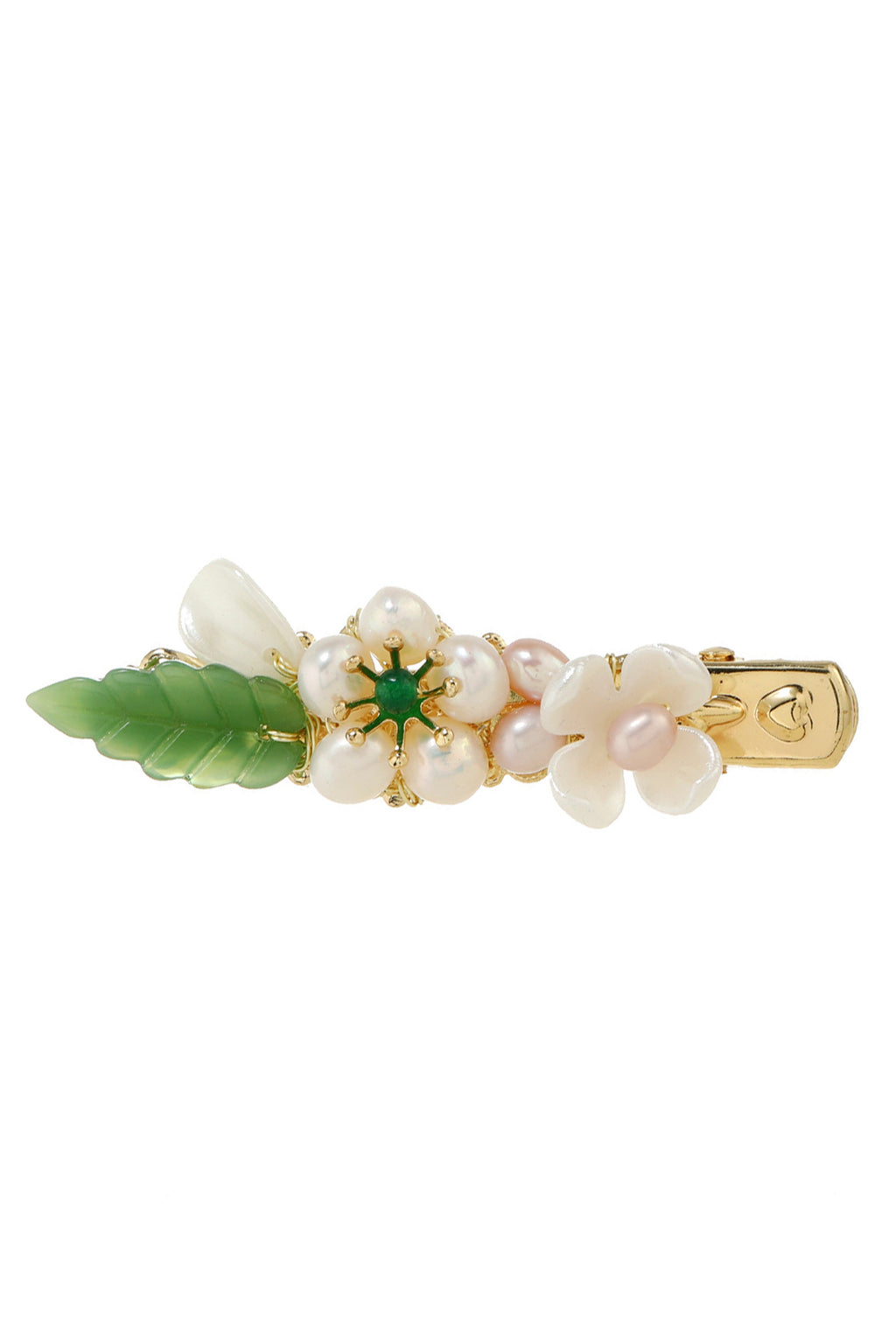 Floral Agate Hair Clip L3576