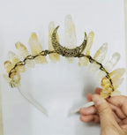 Yellow Quartz Moon Headband L3590