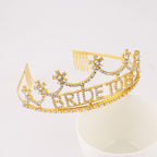 Bride To Be Rhinestone Crown Headband L3598